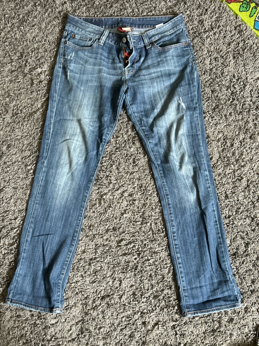 Lucky Brand Men's Slim Straight Faded Blue Jeans